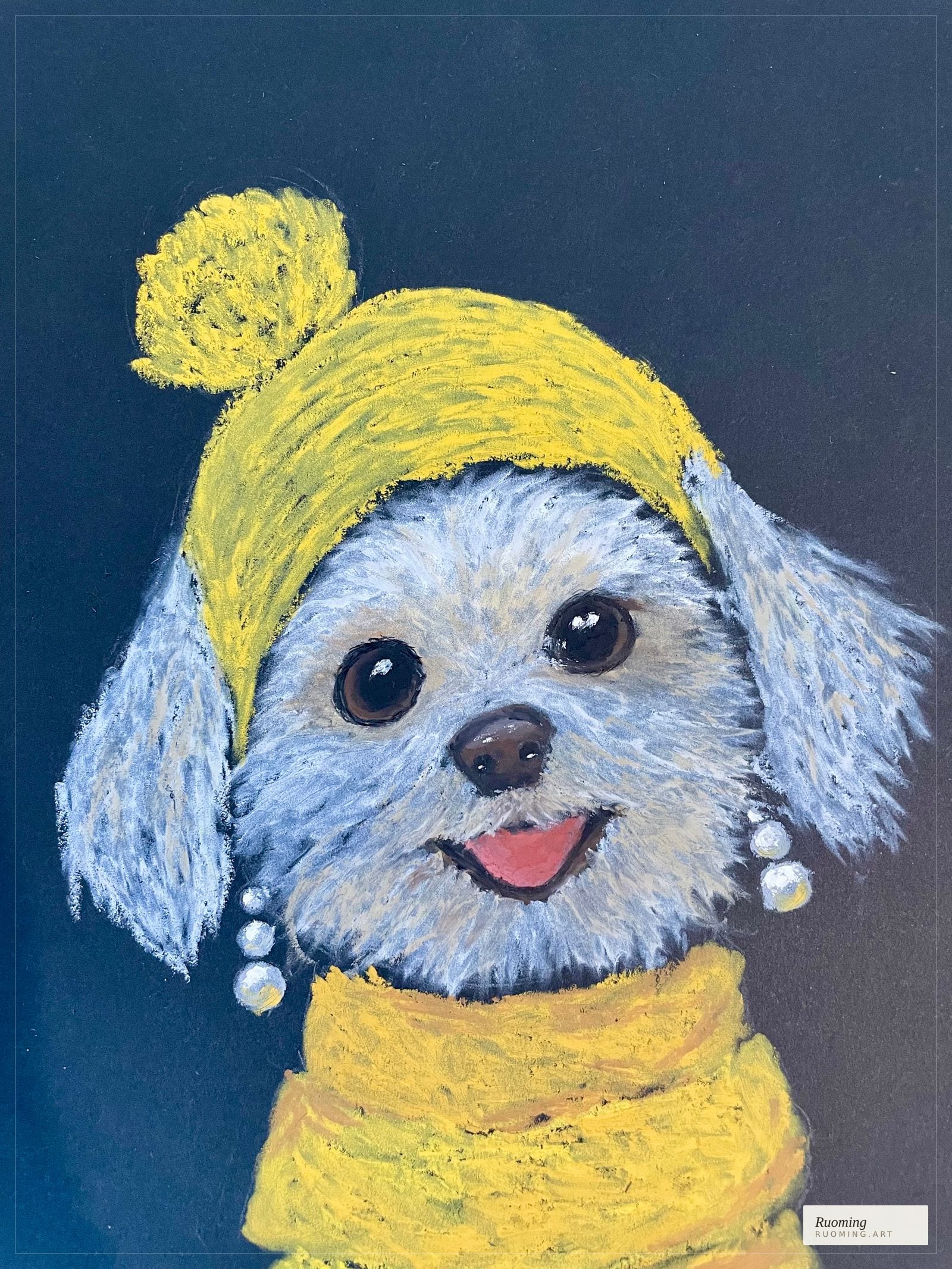 Maltese with a Pearl Earring